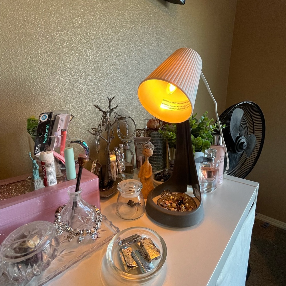 Two lamp desk reading or night light.